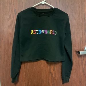 *not authentic* astroworld cropped sweatshirt